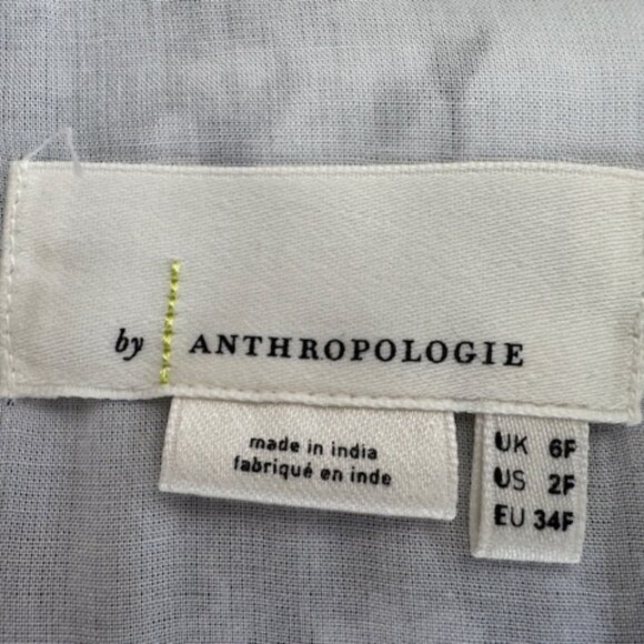 Anthropologie Lavinia Ombre' Embroidered Shirt Dress Floral Button Down Hobo - Picture 9 of 14